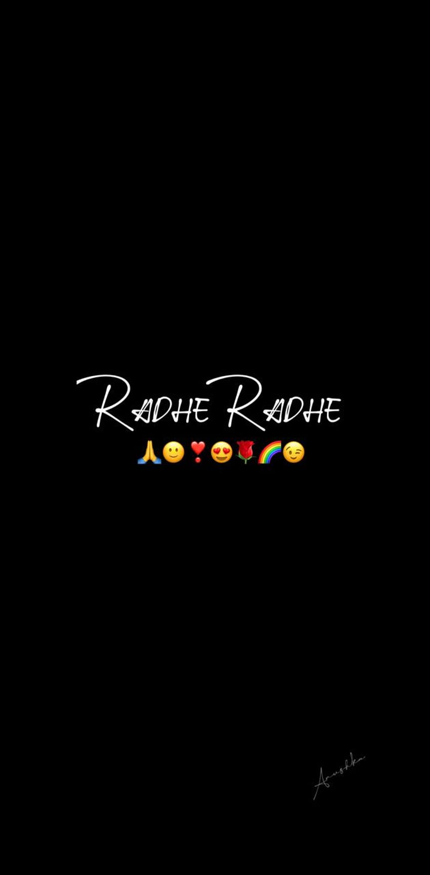 Radhe Radhe autorstwa AbhishekM35 – na ZEDGEâ, Krishna Black Tapeta na telefon HD